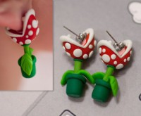 Pendientes Mario- Planta Carnívora